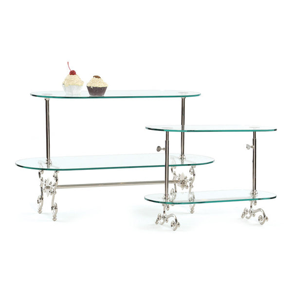 Large Two Tier Adjustable Pastry Stand