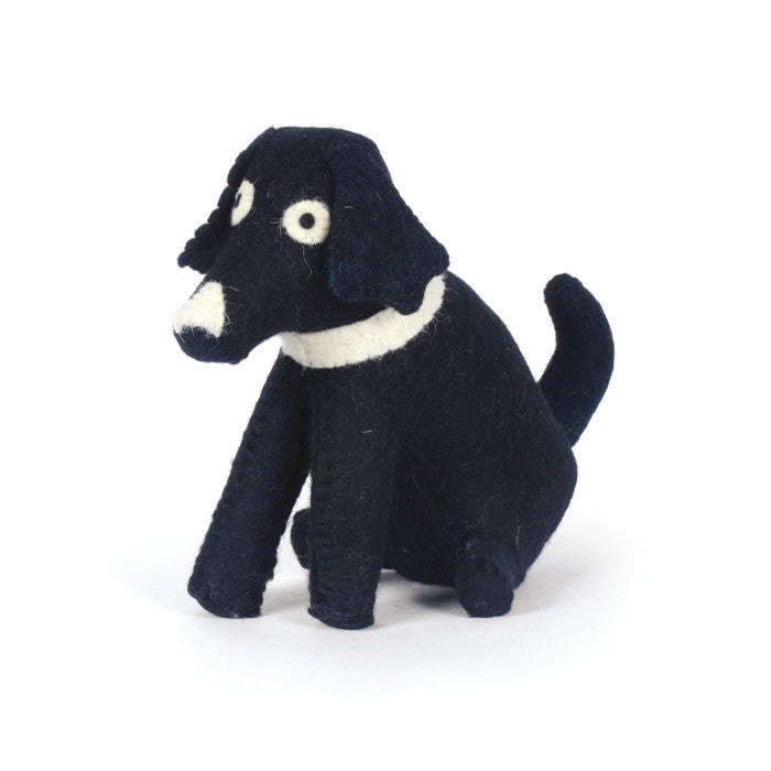 Black Dog Felt Doorstop