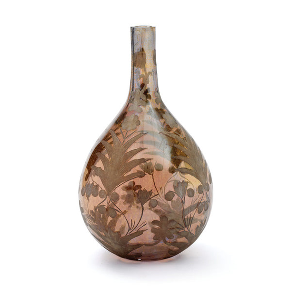 Smokey Leaf Vase