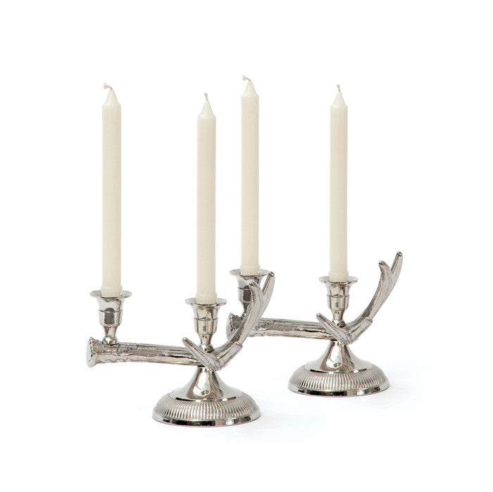 Pair Of Antler Candlesticks