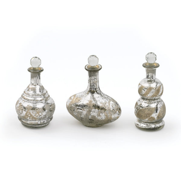 Set of Three Mercury Decanters