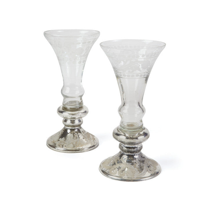 Mercury Glass Champagne Vases