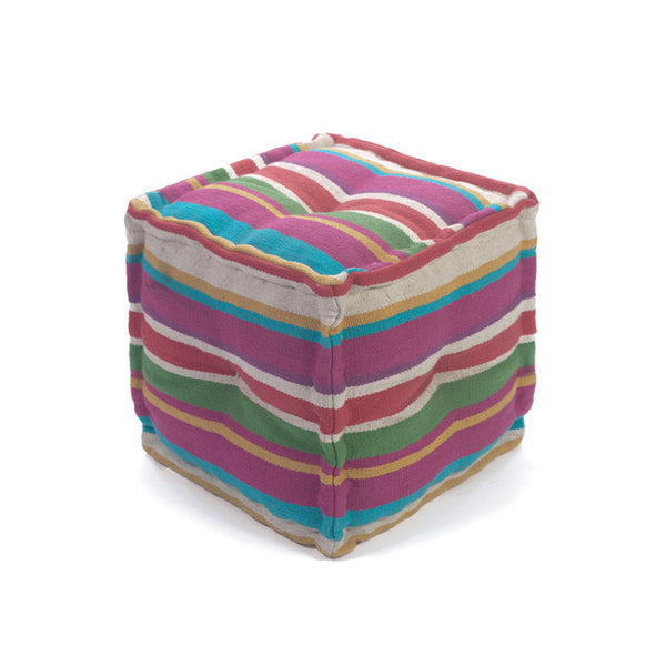 Striped Pouf