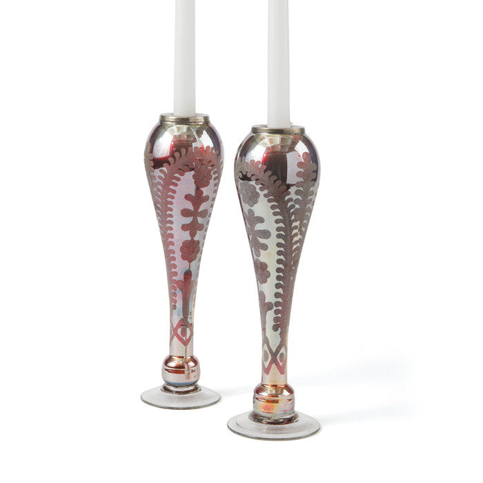 Pair of Tear Drop Candleholders