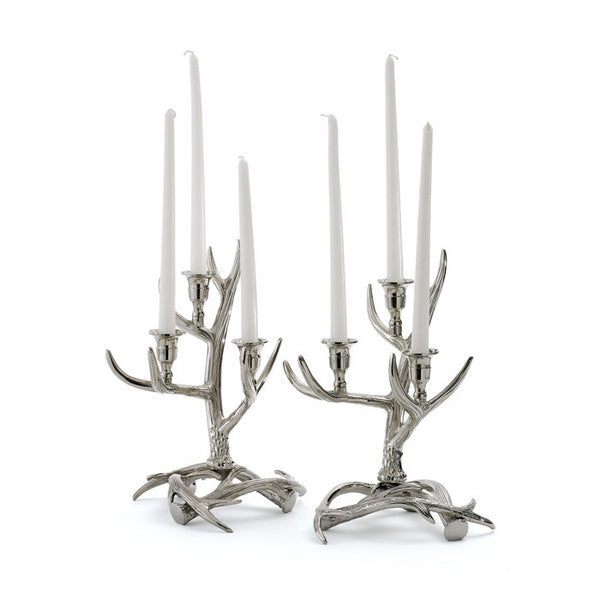 Pair Of Tangled Antler Candelabras