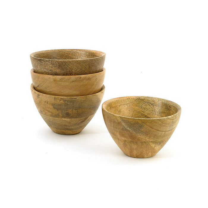 Set Of Four Wood Bowls