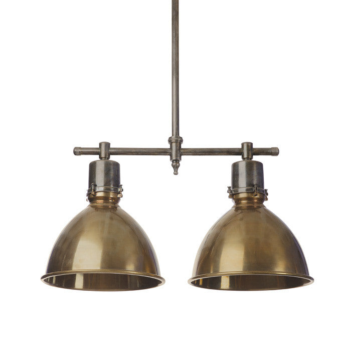 Double Brass Ceiling Light