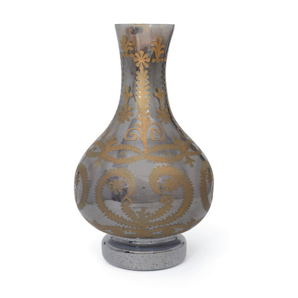 Alexia Black and Gold Mercury Vase