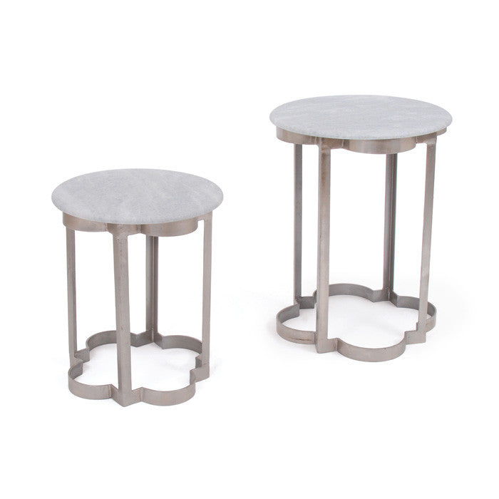 Set of Two Clover Iron Tables