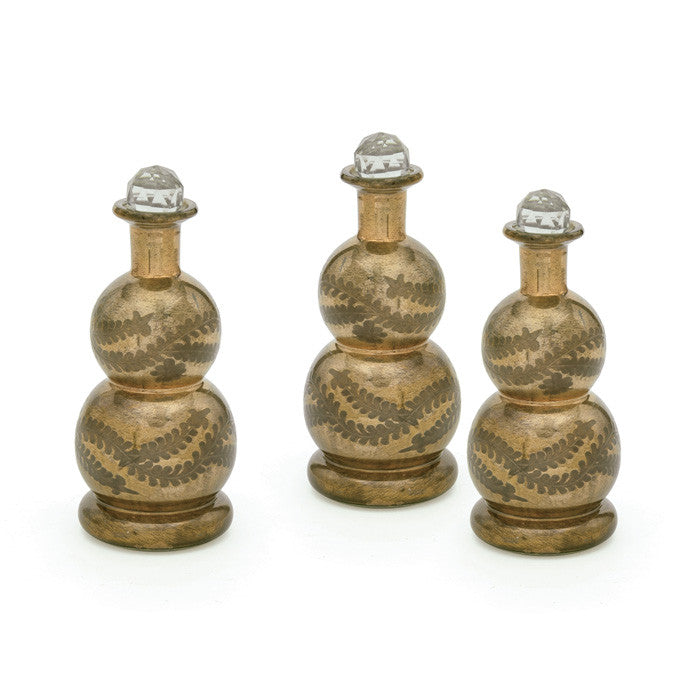 Set of Three Davidson Decanters