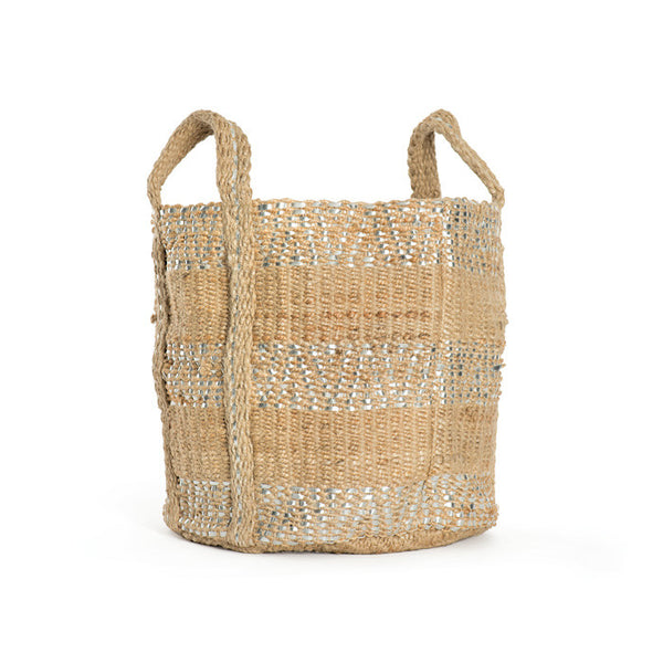 Two-Toned Jute Basket